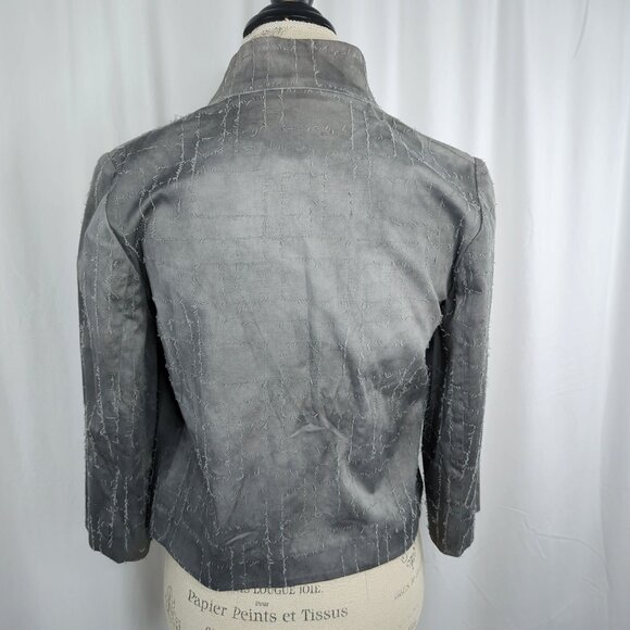 Catherine Malandrino Jacket 2 X Small Gray Drape - Picture 7 of 10